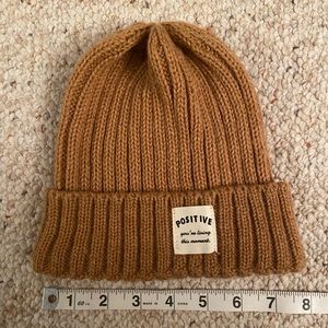 Unisex Knit Tan Beanie